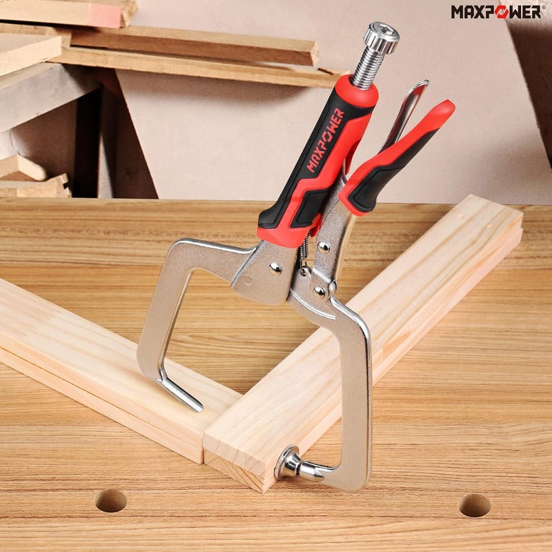 Max Power 12.5-Inch Pocket Hole Clamp, 2 Pack Right Angle Clamp for Woodworking and Pocket Hole Joinery - Image 5